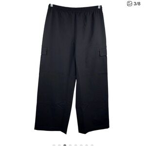 Athleta Black High-Rise wide leg cargo pants